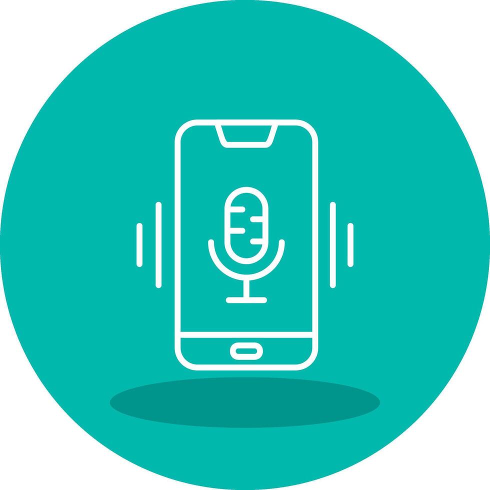 Mobile Voice Assistant Vector Icon