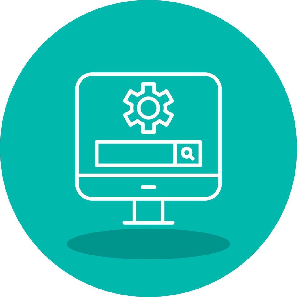 Computer Search Engine Vector Icon