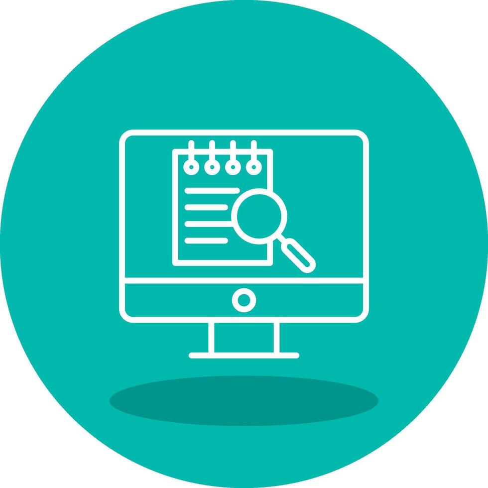 File Search Computer Vector Icon