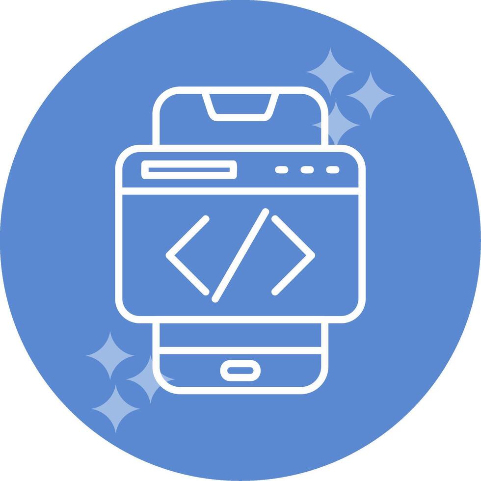 Smartphone Coding Vector Icon