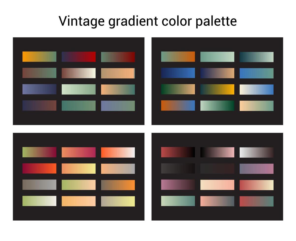 Vintage gradient colorful palette vector