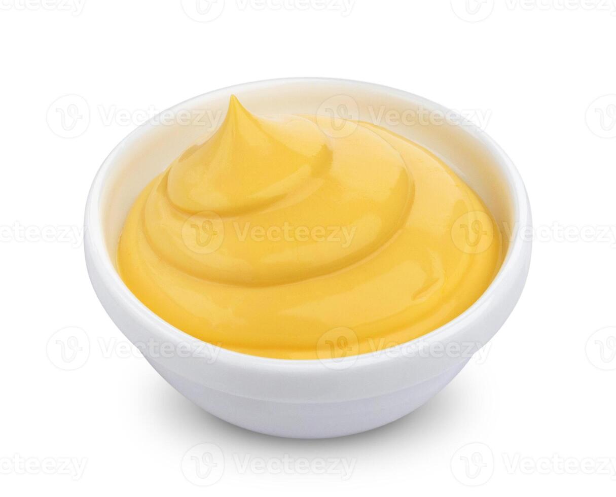 Mayonnaise isolated on white background photo