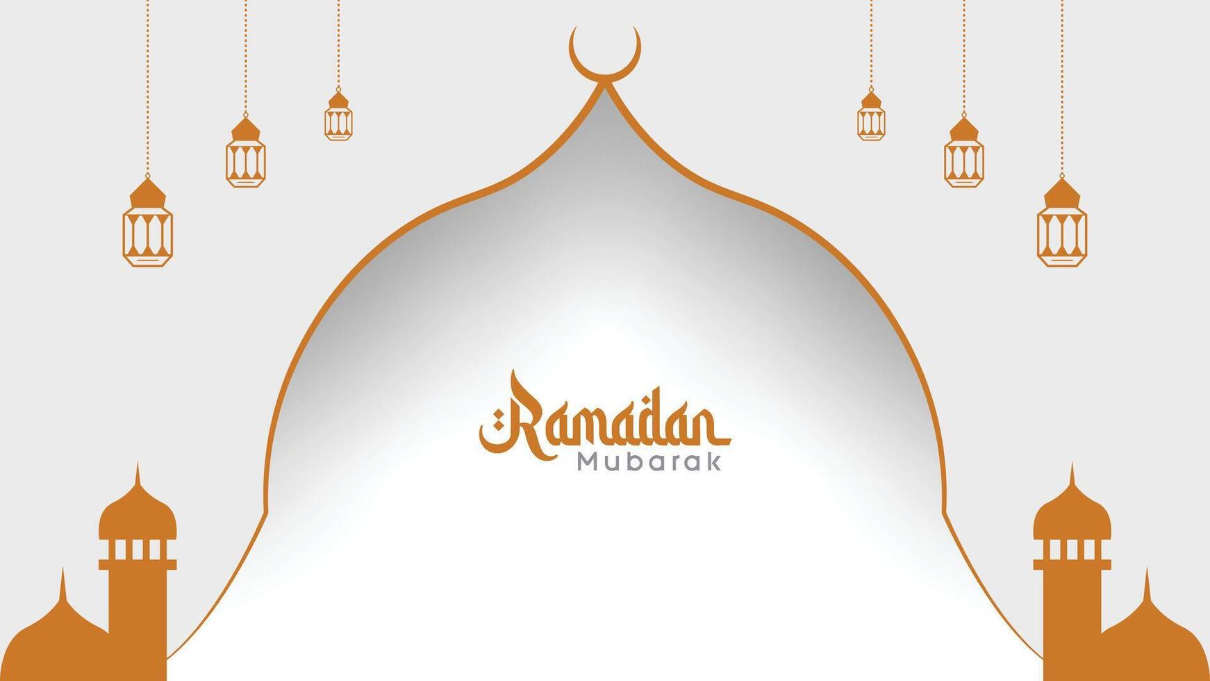 ramadan background design with night concept vector