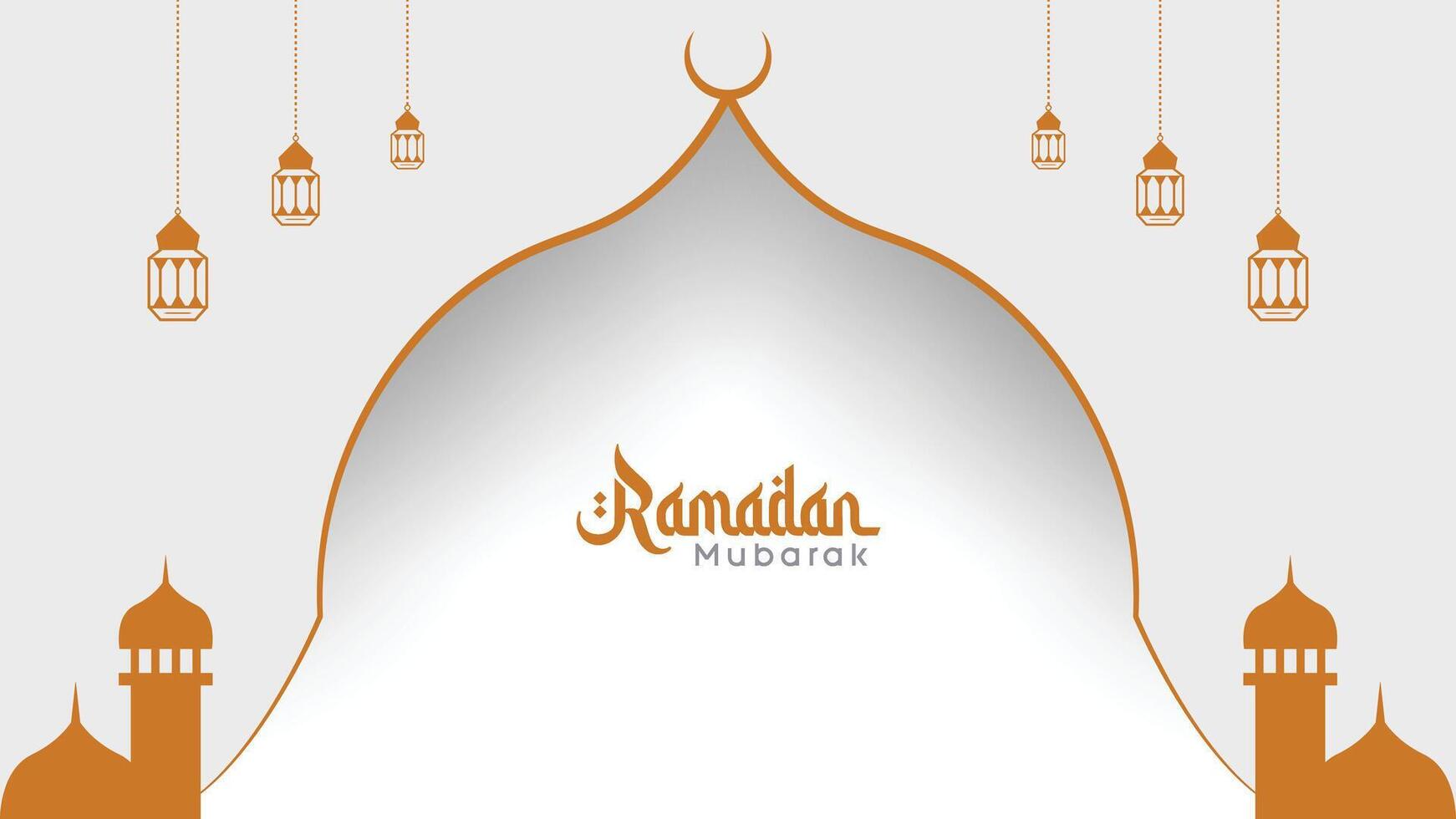 ramadan background design with night concept vector