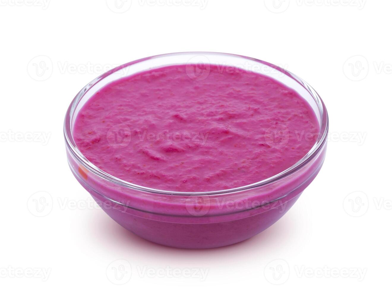 Red horseradish sauce with beet isolated on white background photo