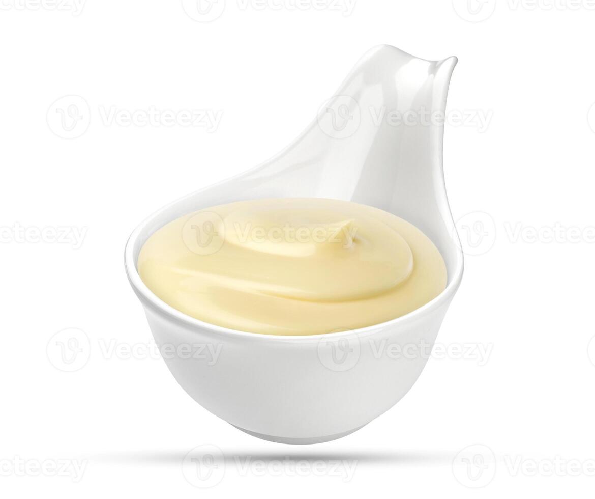 Mayonnaise isolated on white photo