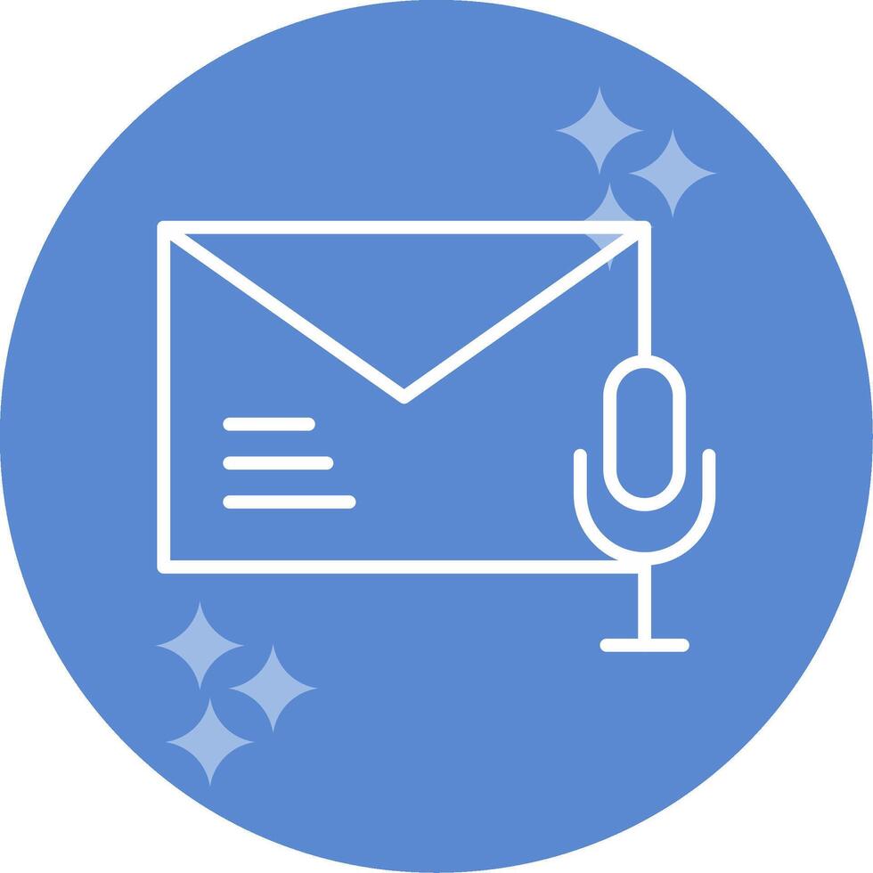 icono de vector de correo de voz