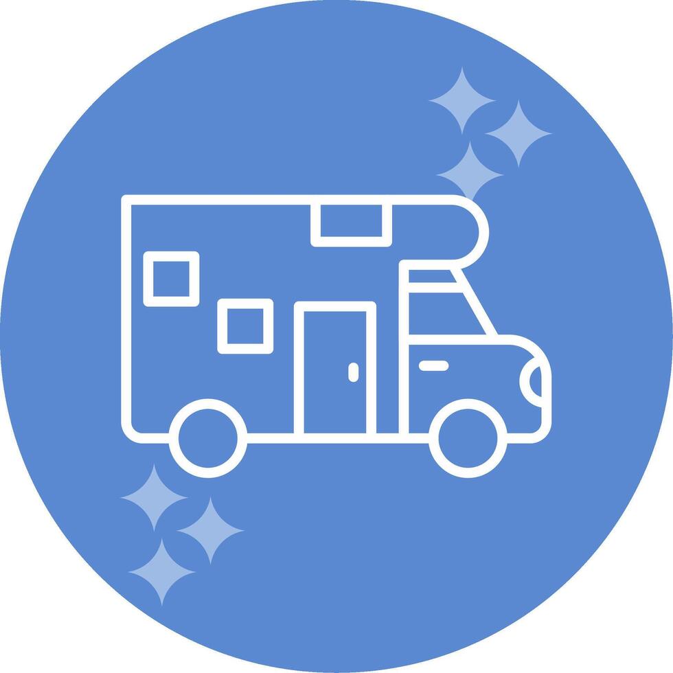 icono de vector de autocaravana