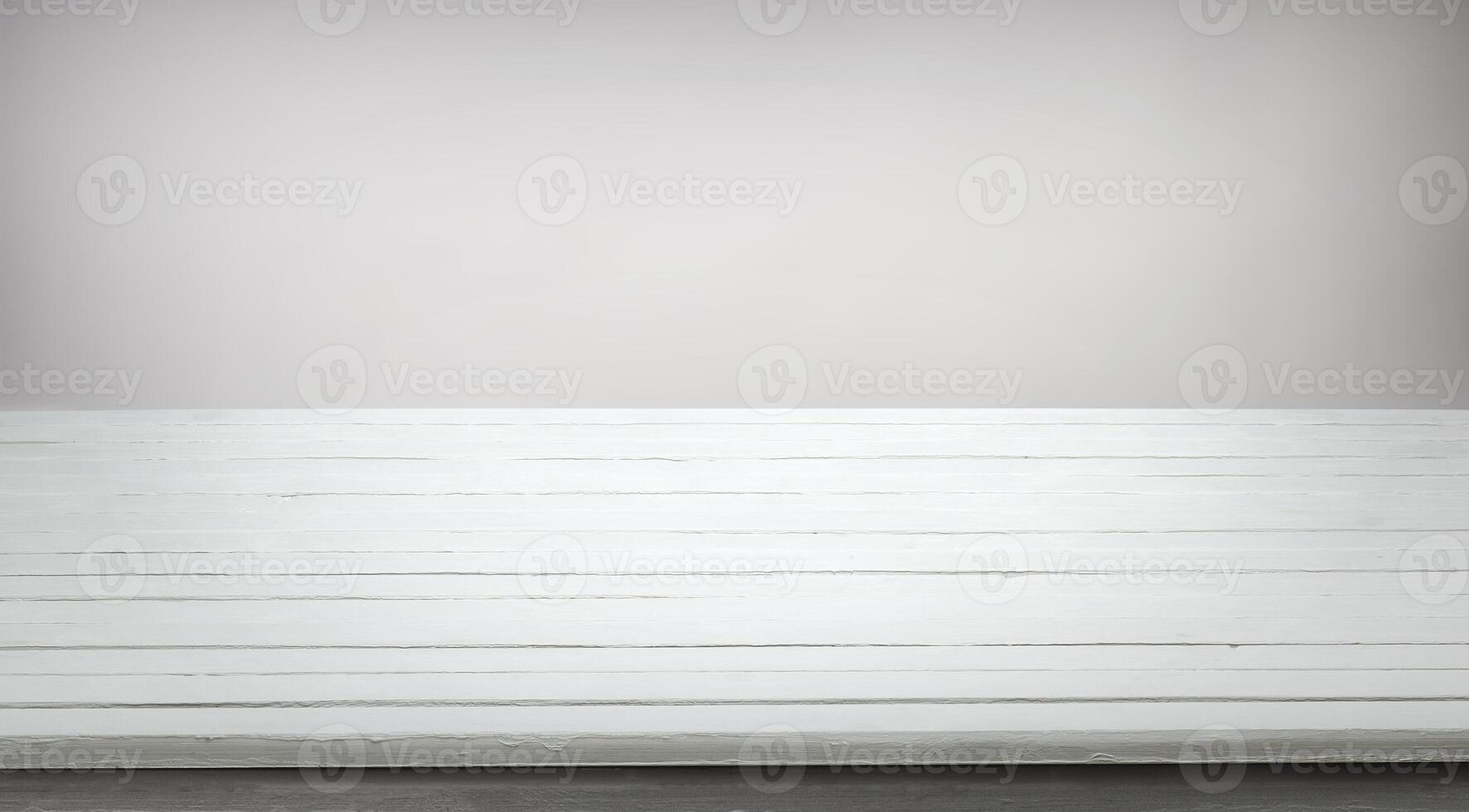 White wooden table for your product presentation photo