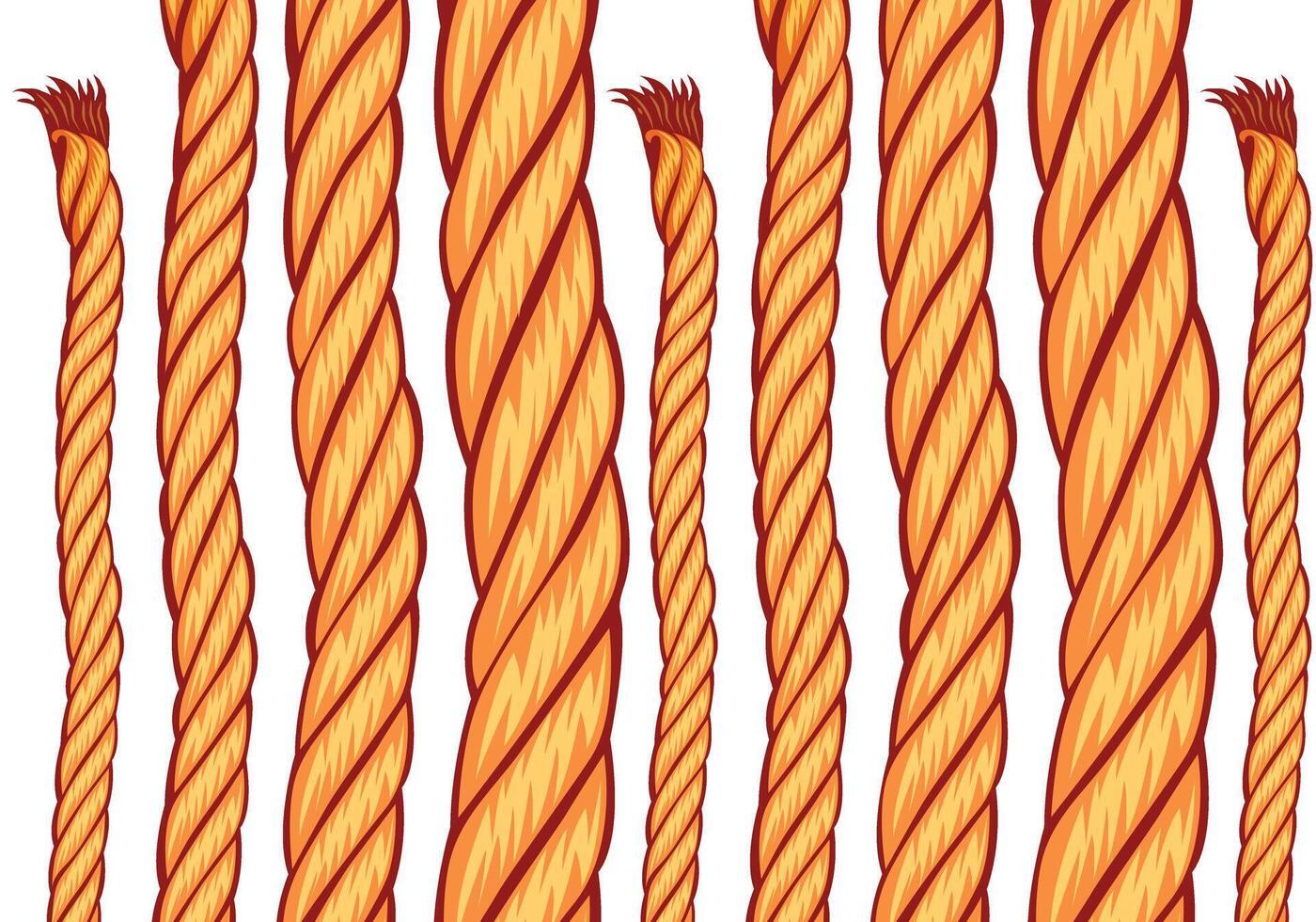 rope composition in yellow color for element design. vector