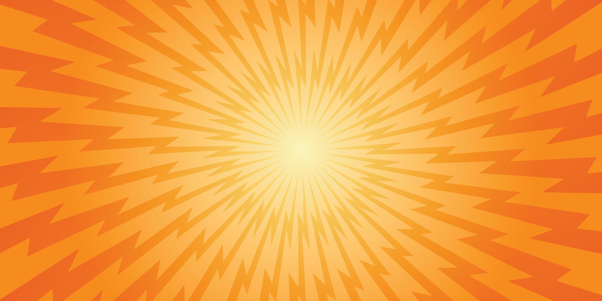 Sunburst zigzag sun shine rays vector illustration for many design purposes.