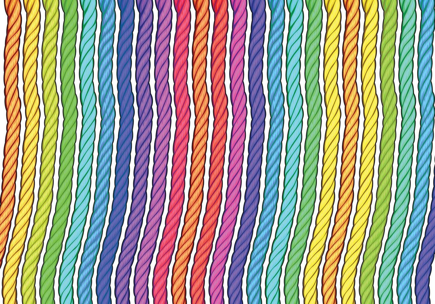 Rope rainbow color vector for element design.