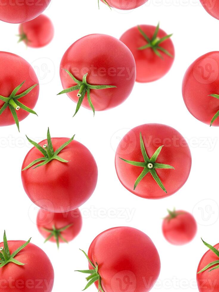 Seamless pattern with tomatoes photo