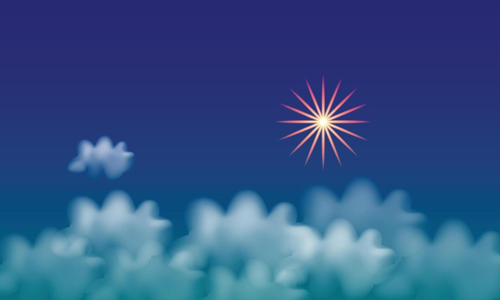 sunlight blue sky vector illustration.