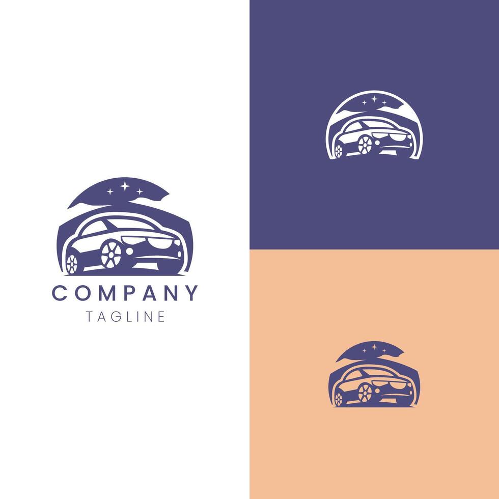 coche logo para negocio y marca identidad vector