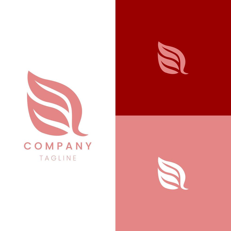 Symbolic Leaf Logo design for corporate brand vector