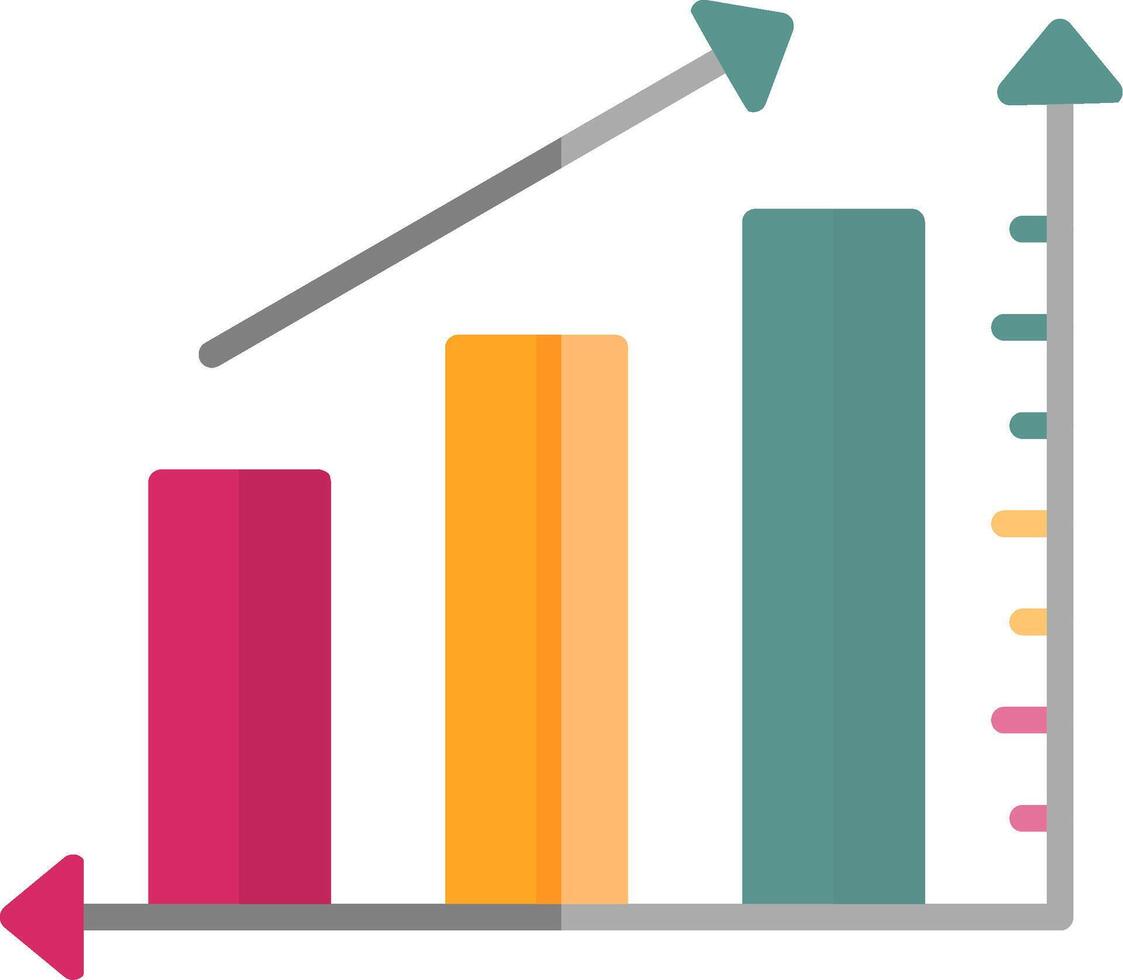 Estadísticas incrementar vector icono