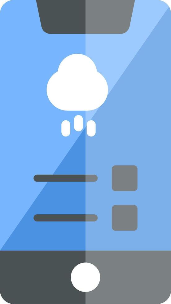 Phone Weather Forcast Vector Icon