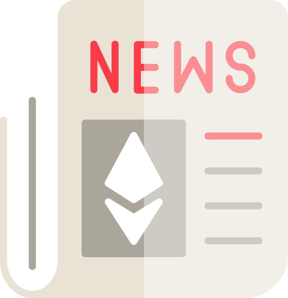 Ethereum News Vector Icon