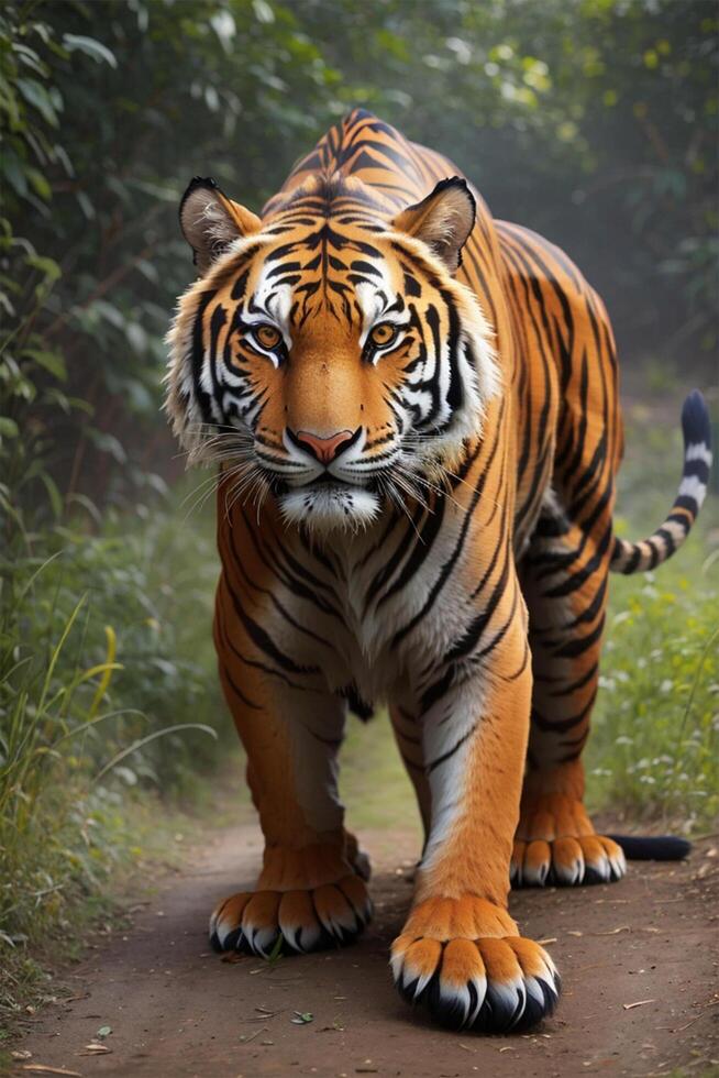 ai generado real Bangal Tigre foto