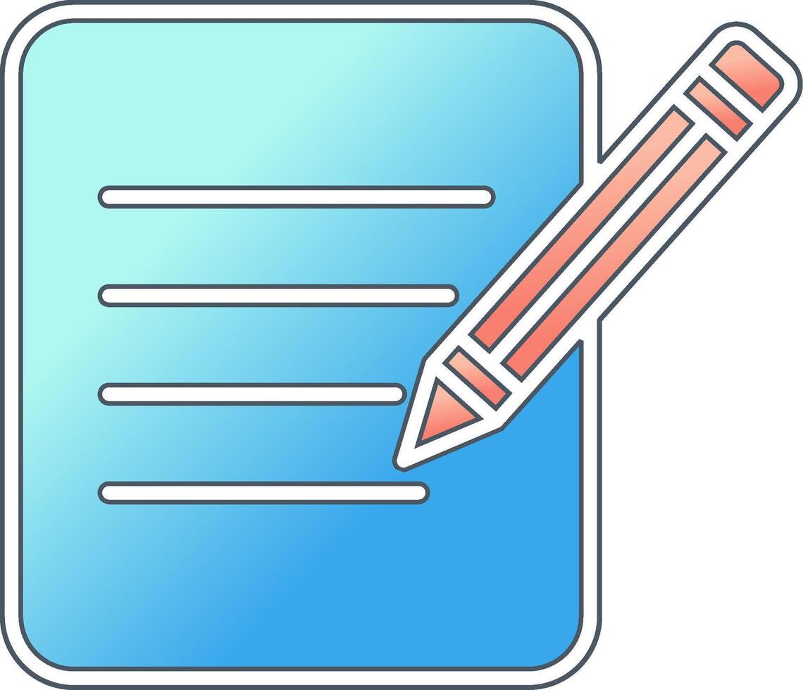 Paper Edit Vector Icon