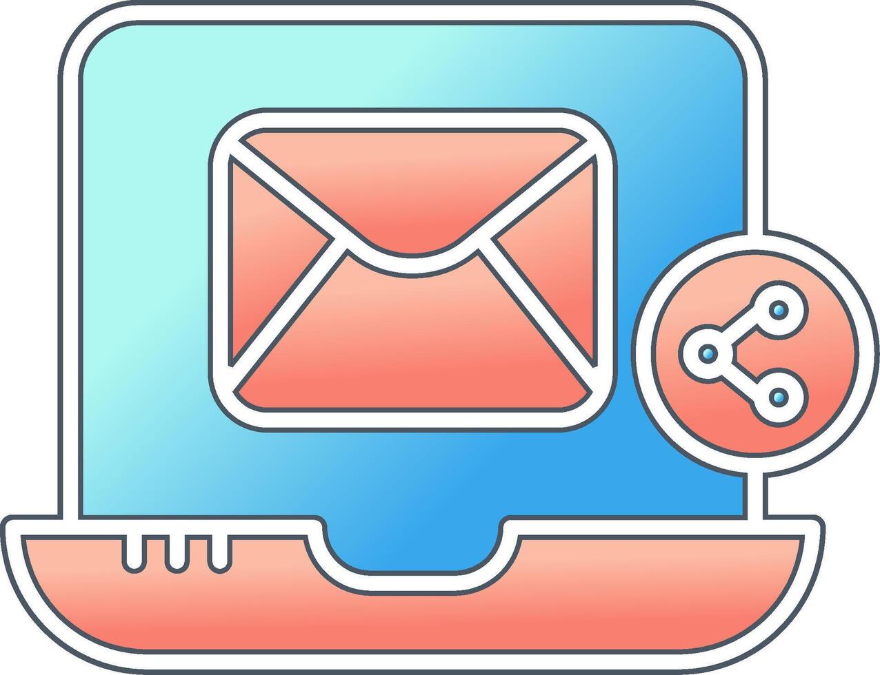 correo electrónico compartir vector icono