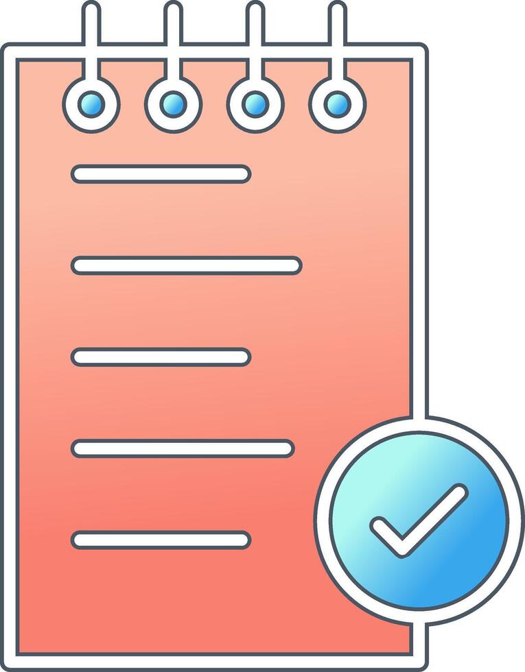 Notes Completed Vector Icon