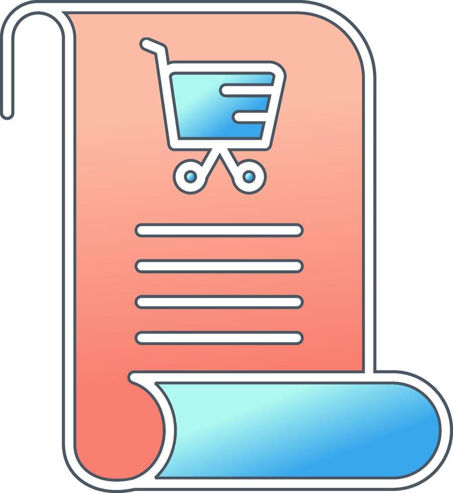 icono de vector de lista de compras