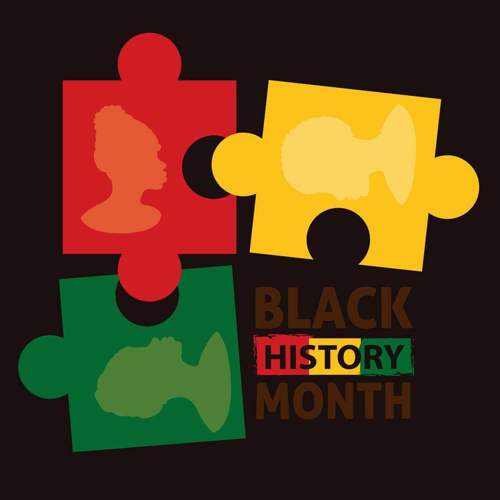 Black history month background Poster Vector illustration