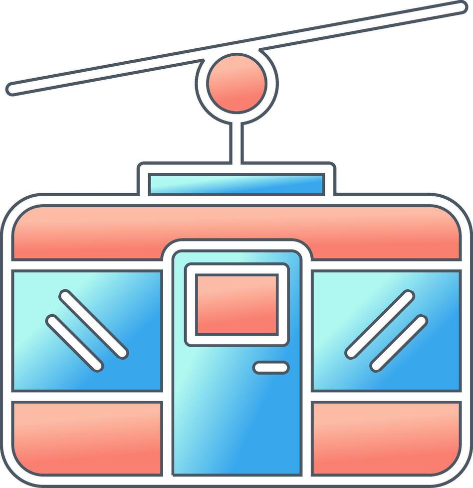 icono de vector de teleférico