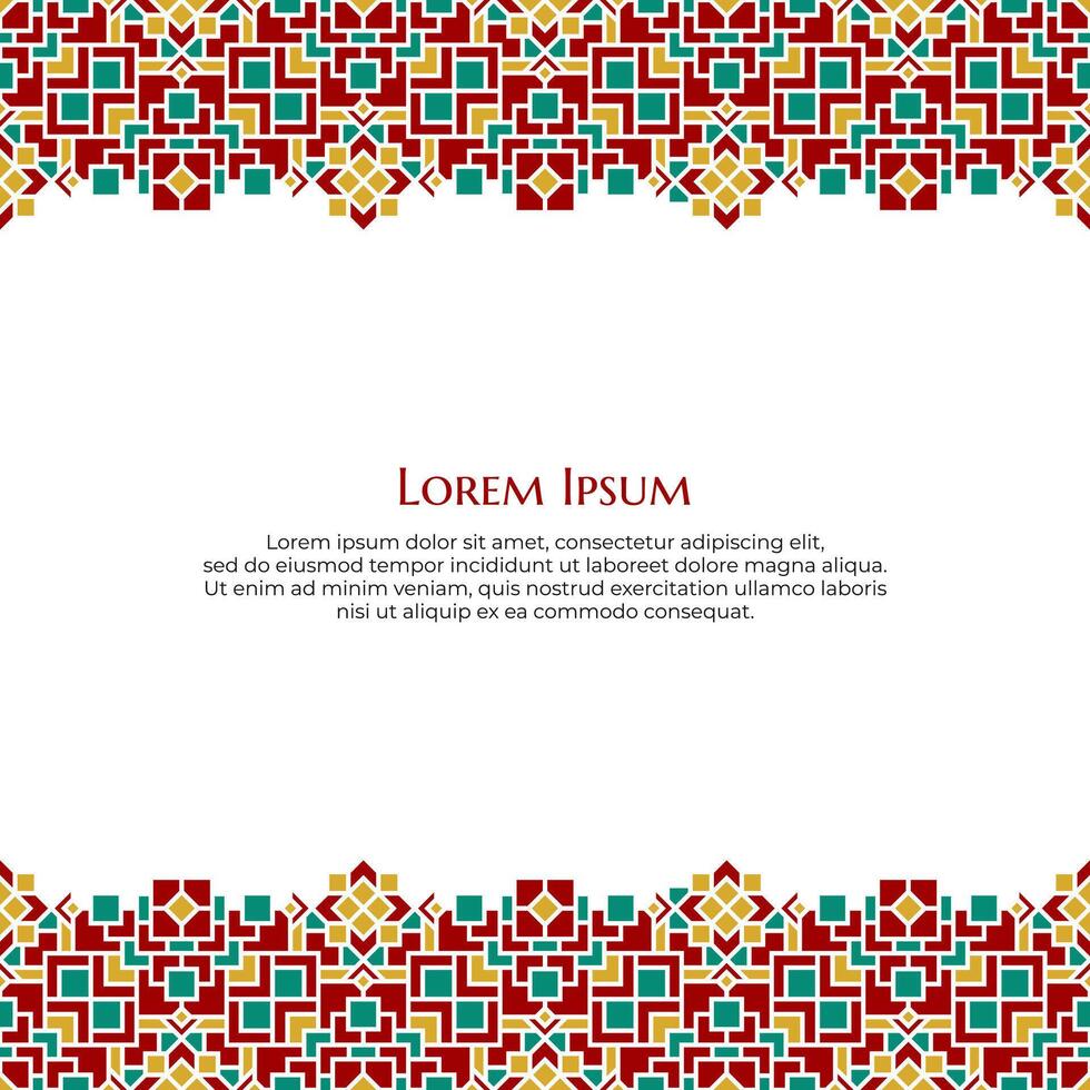 Oriental Frame Design for Culture or Islamic Theme vector