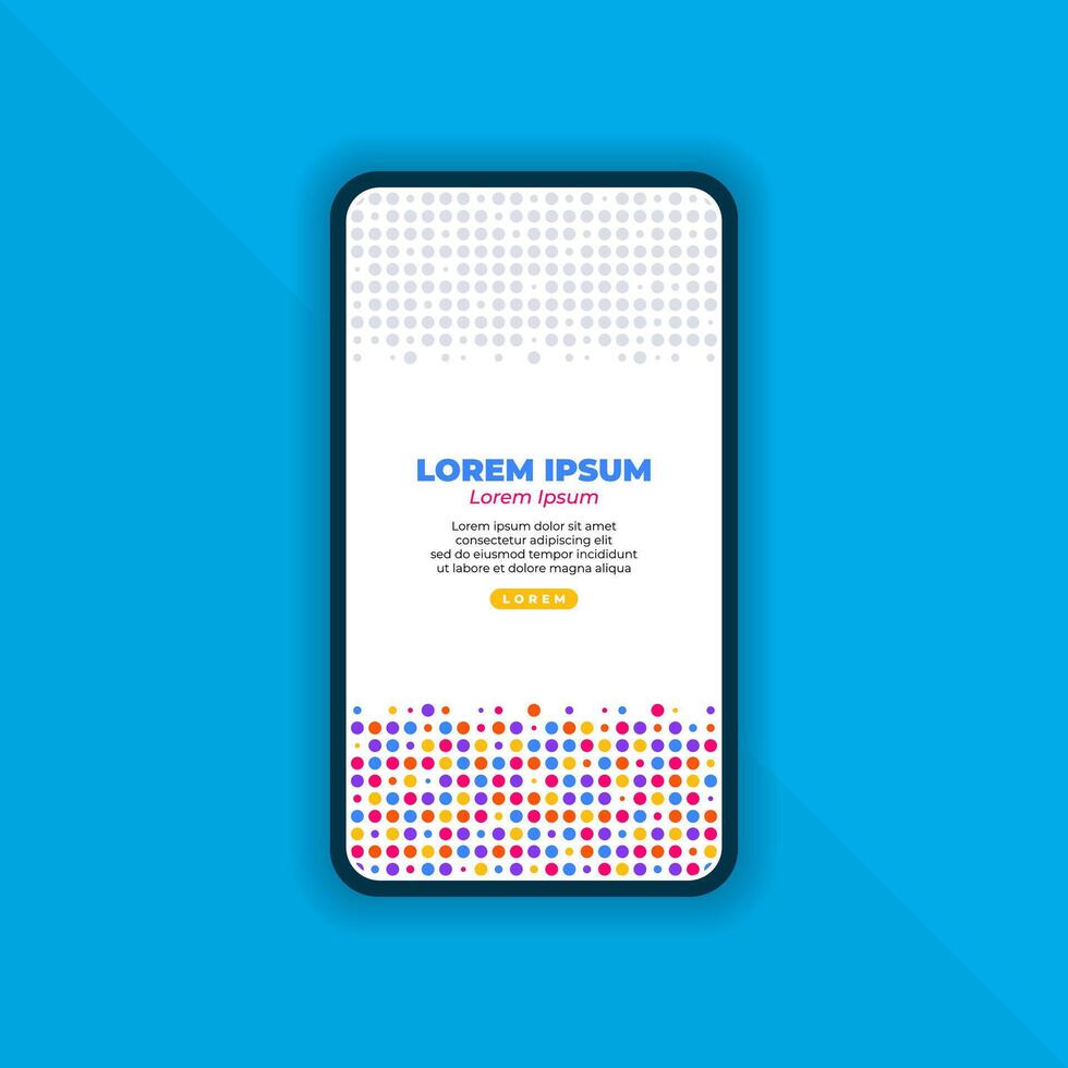 Abstract Circle Element Geometric Mobile Landing Page Design vector