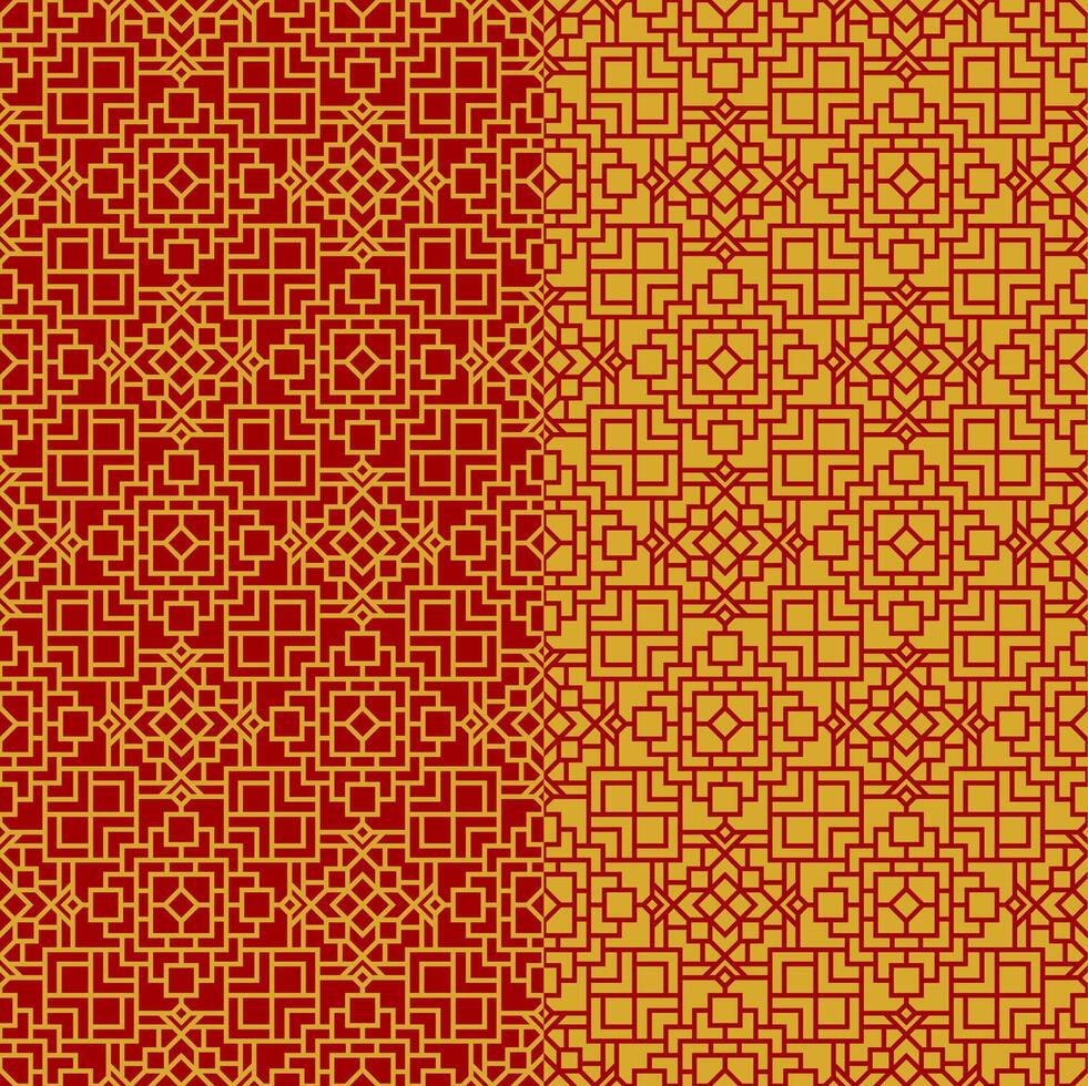 Red and Gold Geometric Stroke Pattern vector