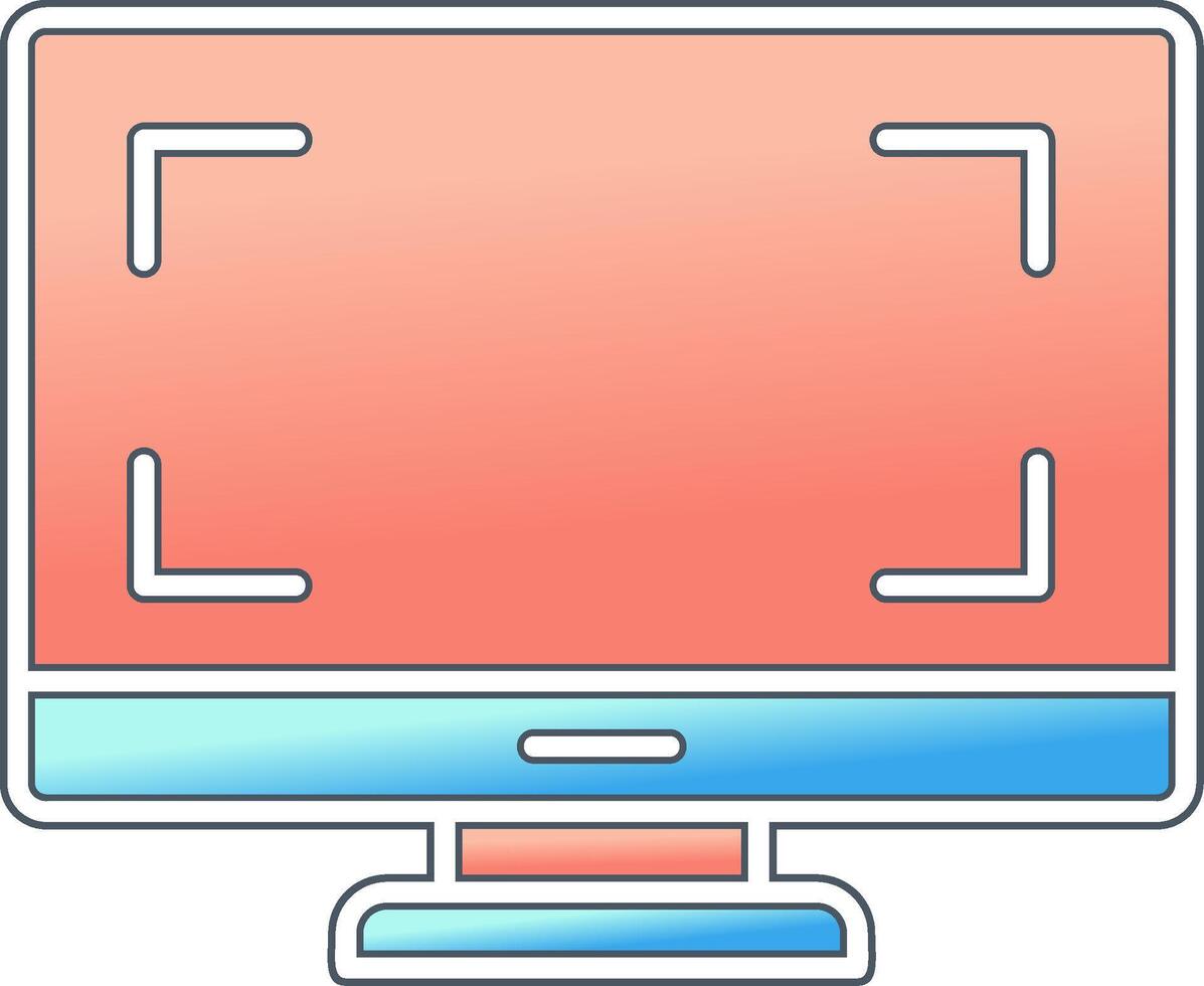 monitor de icono de vector