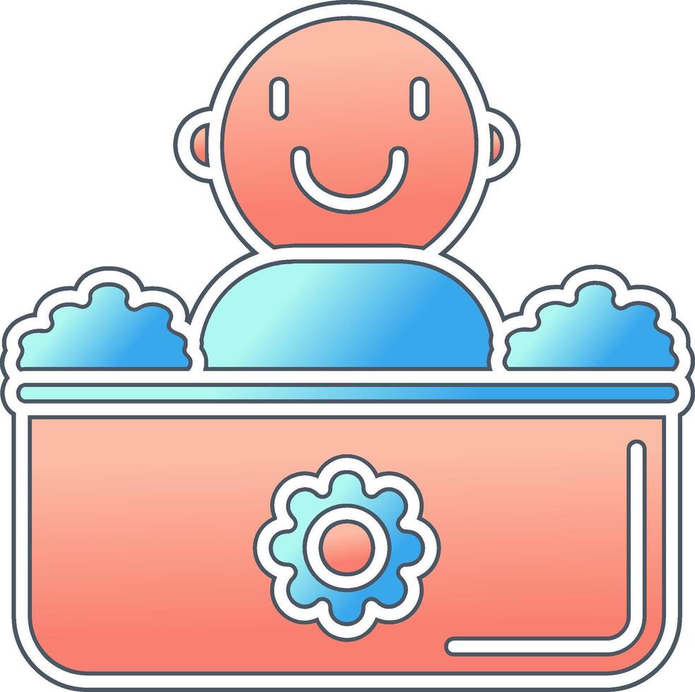 Baby Bath Vector Icon