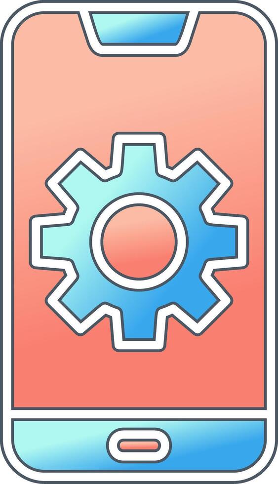 Mobile Setting Vector Icon