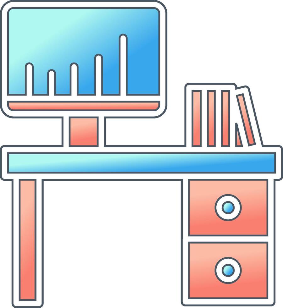 icono de vector de escritorio de oficina