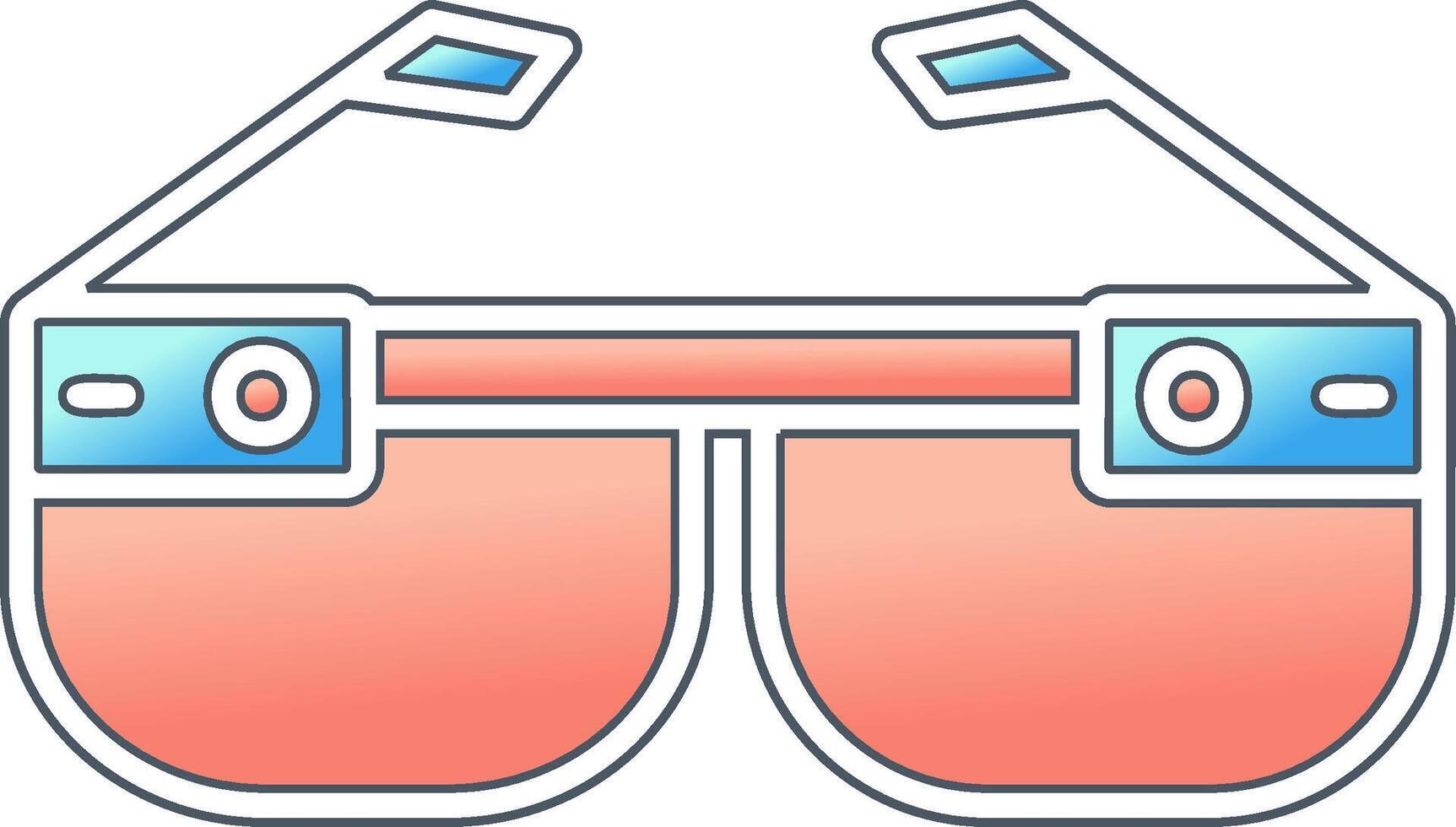 icono de vector de gafas inteligentes