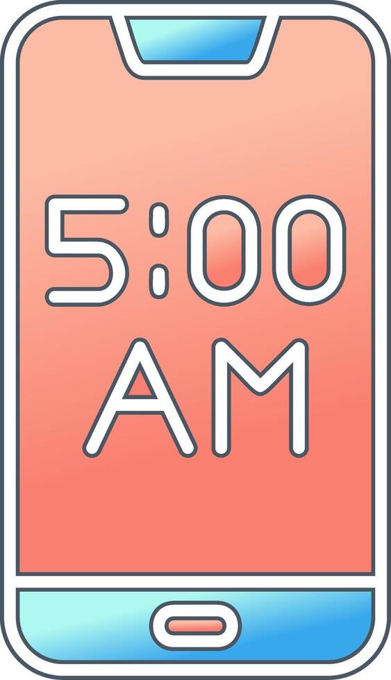 Smartphone Alarm Vector Icon