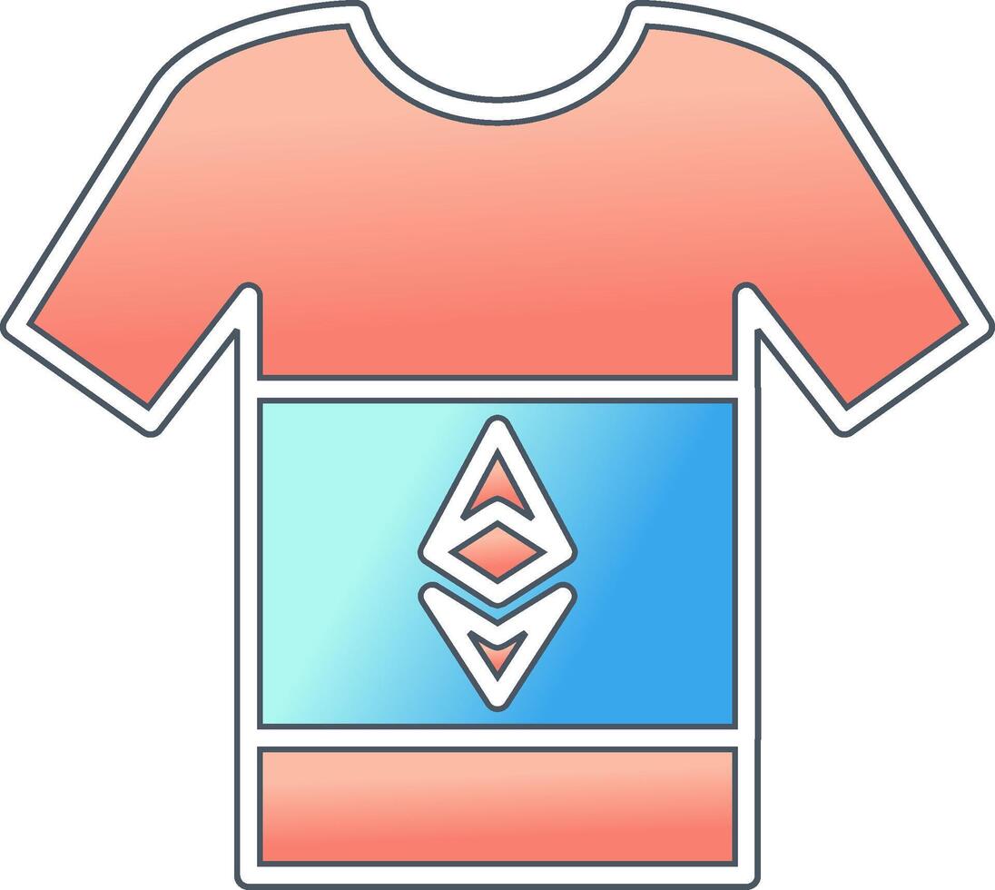 Ethereum Tshirt Vector Icon