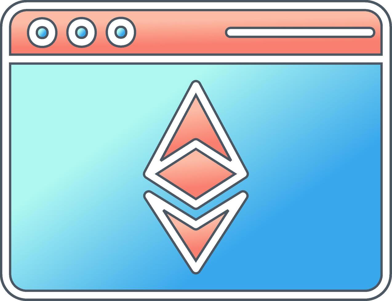 ethereum navegador vector icono