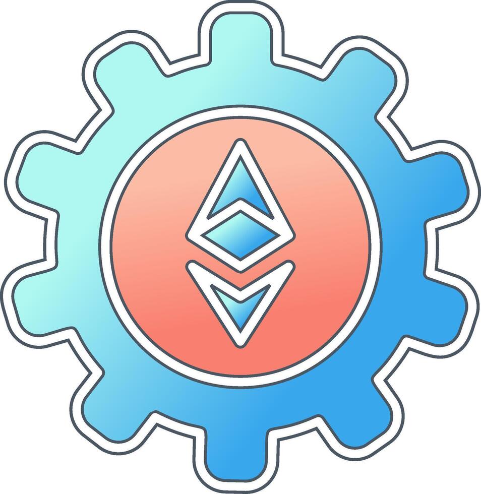 ethereum ajuste vector icono