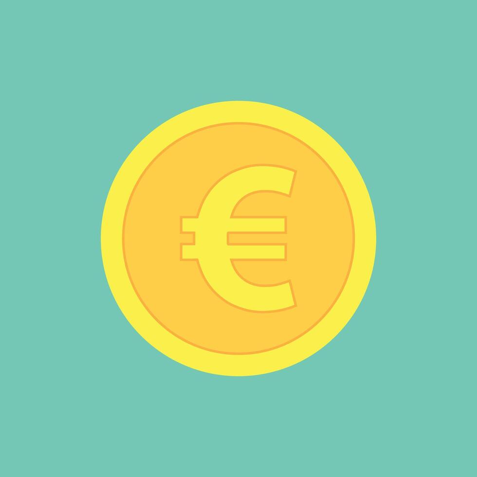 ilustración con amarillo euro. diseño elemento. comercio icono vector hacer ilustración