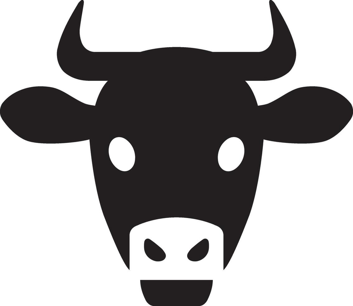 Cow head icon. Cow head silhouette. Farm animal sign. vector