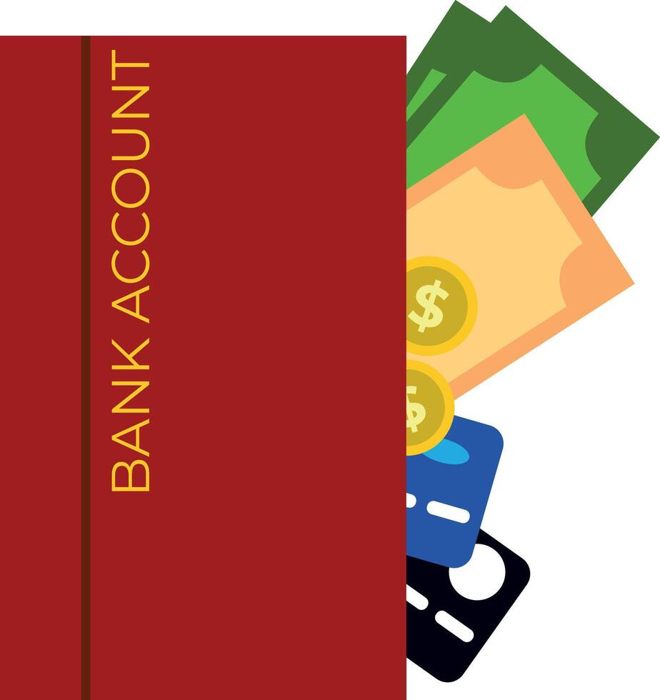 Bank account opening concept. Internet banking, online purchasing and transaction, electronic funds transfers. vector