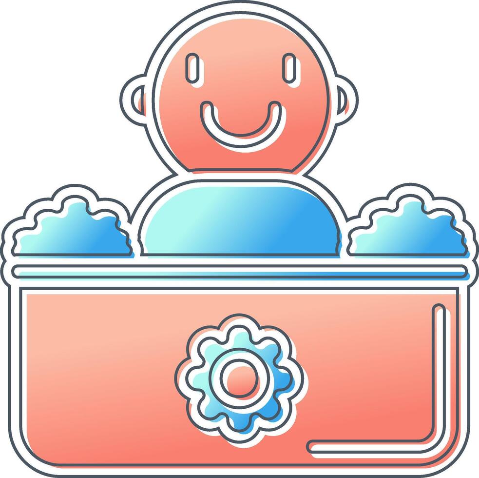 Baby Bath Vector Icon