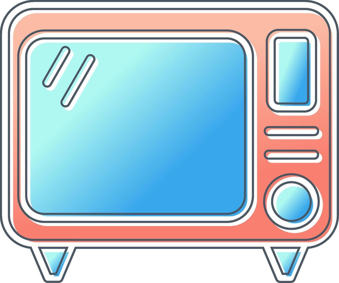 Old Tv Vector Icon