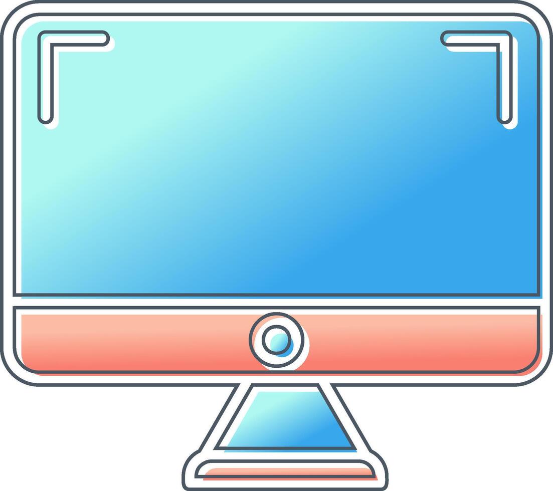 monitor de icono de vector