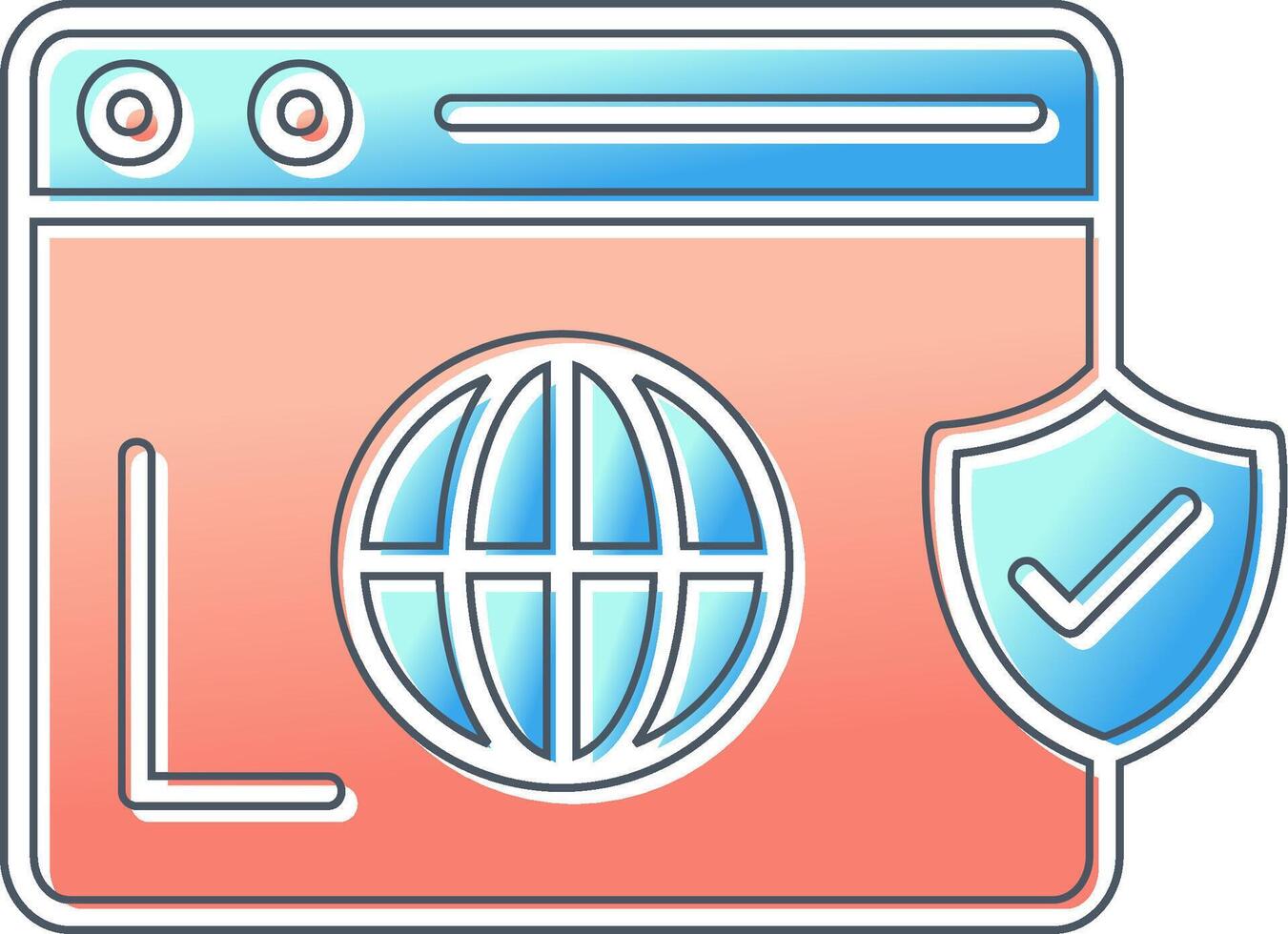 seguro navegador vector icono