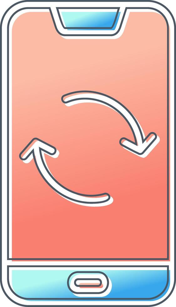 Smartphone Data Sync Vector Icon